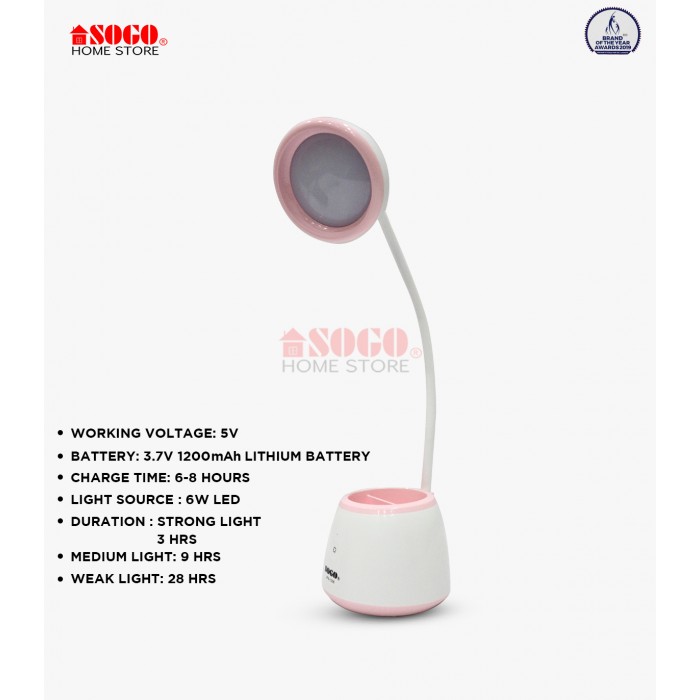 Sogo Rechargeable Table/Desk Lamp (JPN-1306)