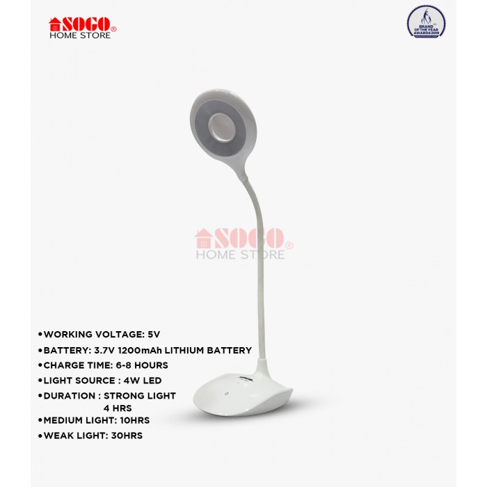 Sogo Rechargeable Table/Desk Lamp (JPN-1308)