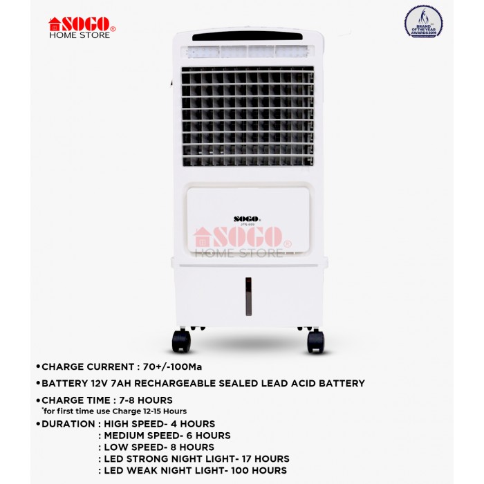 Sogo Rechargeable Air Cooler 8 Liter (JPN-699)
