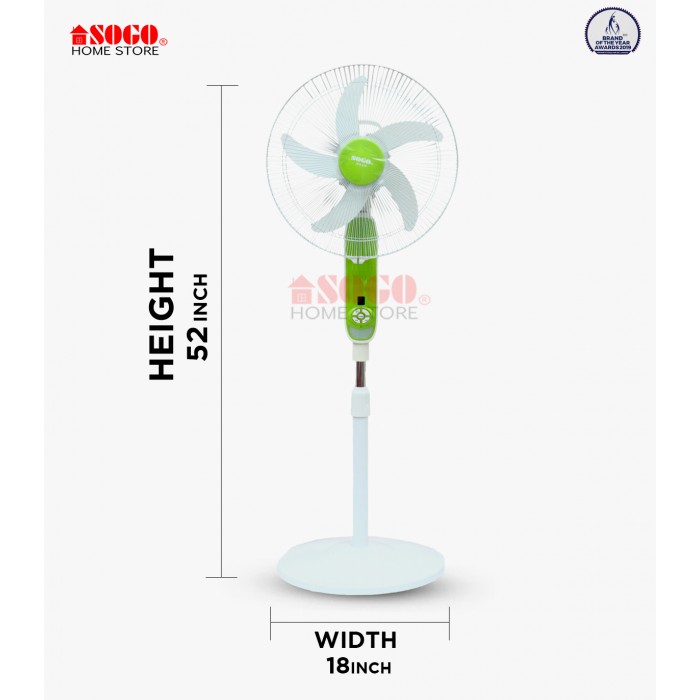 Sogo Dc (12v) Solar Floor Fan (JPN-626)