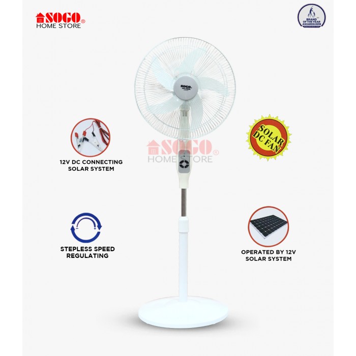 Sogo Dc (12v) Solar Floor Fan (JPN-621)