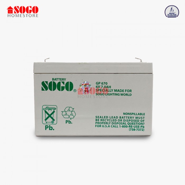Battery For Sogo Rechargeable Wall Mounted Bracket Fan (JPN-696)