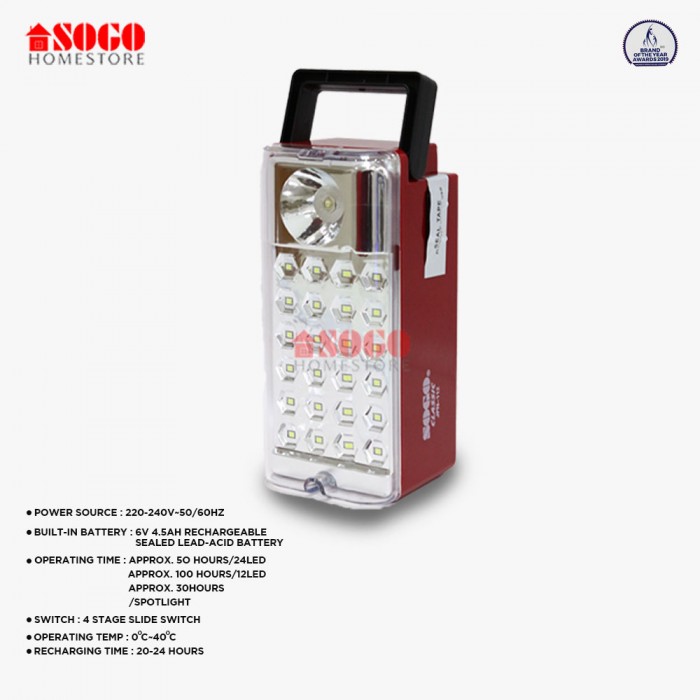 Sogo Rechargeable Emergency Led Lantern Light (JPN-112)