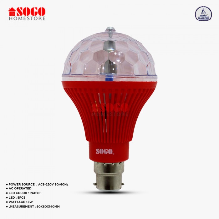 Sogo 5 Led PRISM Revolving Lamp  (B22) Pin Type