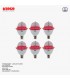 Pack Of 6 Sogo Revolving Gola Bulb 5 LED (B22) Pin Type