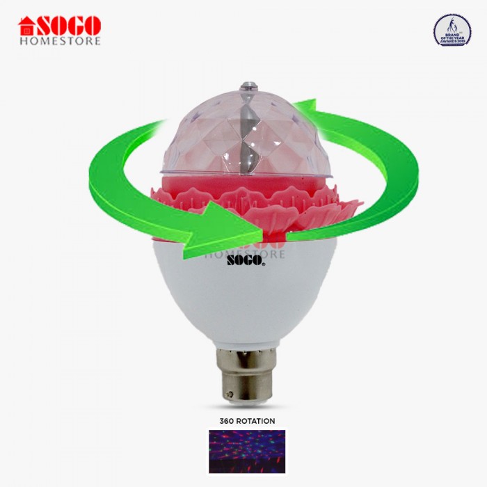 Pack Of 6 Sogo Revolving Gola Bulb 5 LED (B22) Pin Type