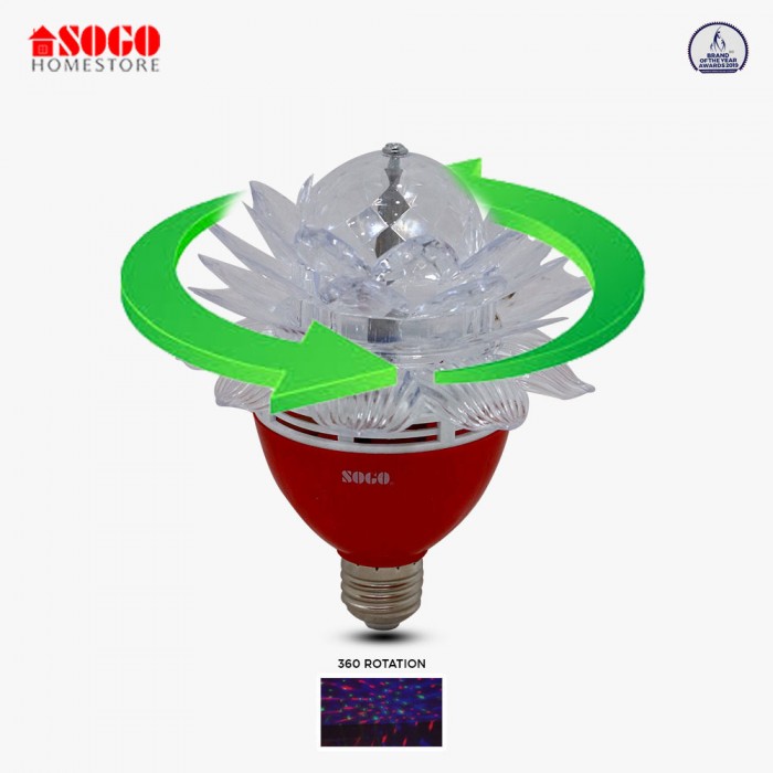 Pack Of 6 Sogo Revolving Flower Lamp 3 LED (E27) Screw Type