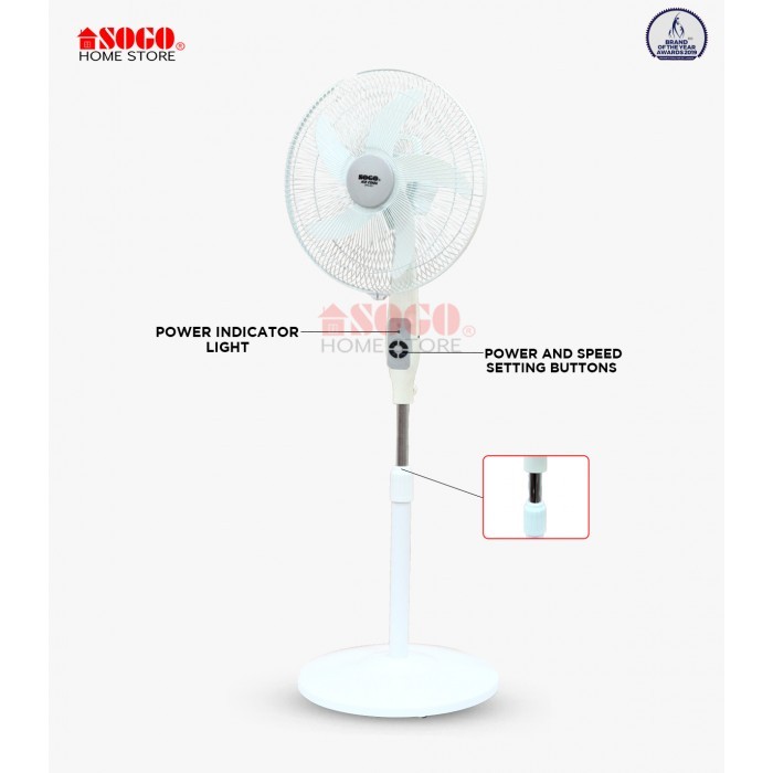 Sogo Dc (12v) Solar Floor Fan (JPN-623)