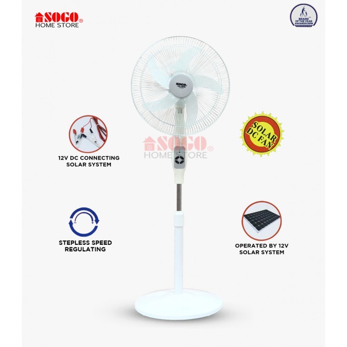 Sogo Dc (12v) Solar Floor Fan (JPN-623)