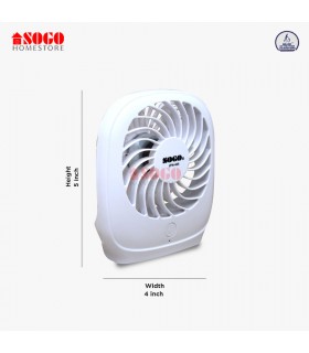 Sogo USB Rechargeable Mini Portable Table Fan (JPN-405)
