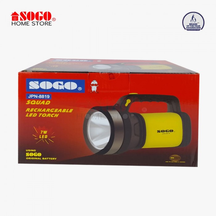 Sogo Rechargeable Led Torch Squad 7w (JPN-8819)