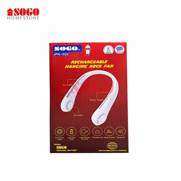 SOGO  JPN-1020  RECHARGEABLE HANGING NECK FAN