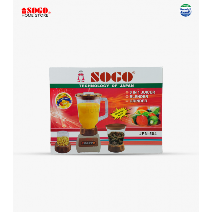 Sogo Juicer Blender & Grinder (3 In1)  (JPN-504)