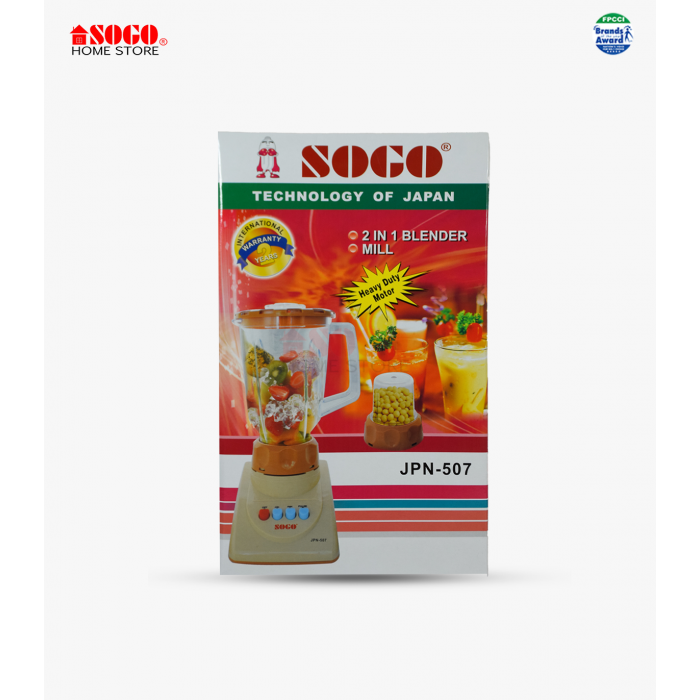 Sogo Juicer Blender & Dry Mill (2 In 1) (JPN-507)